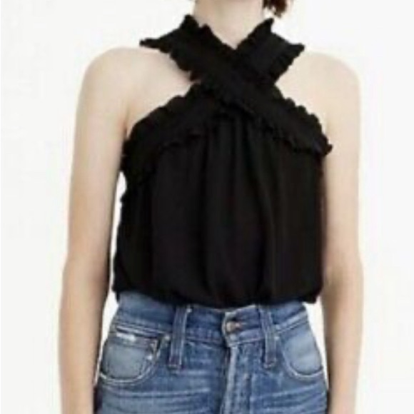 J.Crew Chiffon Ruffle Top - Picture 6 of 7